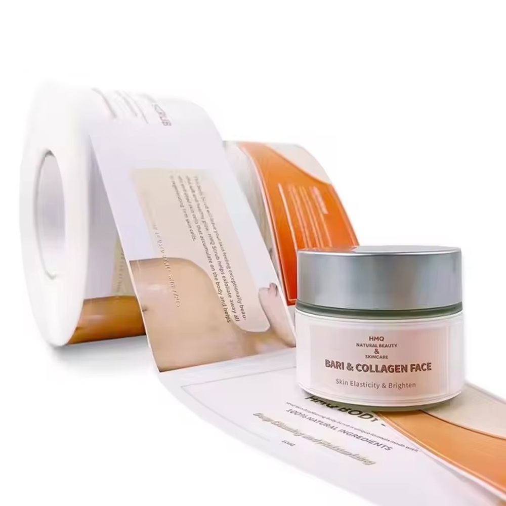 Luxury Skincare Logo - Niestandardowe luksusowe etykiety winylowe｜Wodoodporne nadruki logo｜Naklejki