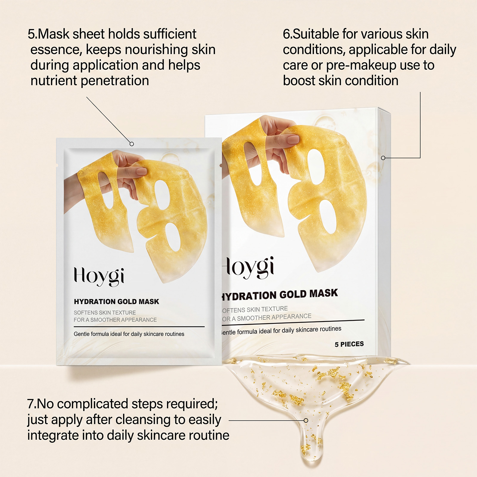 Maska do twarzy ze złotem 24K, – Luxury Gold Skincare recenzja i cena