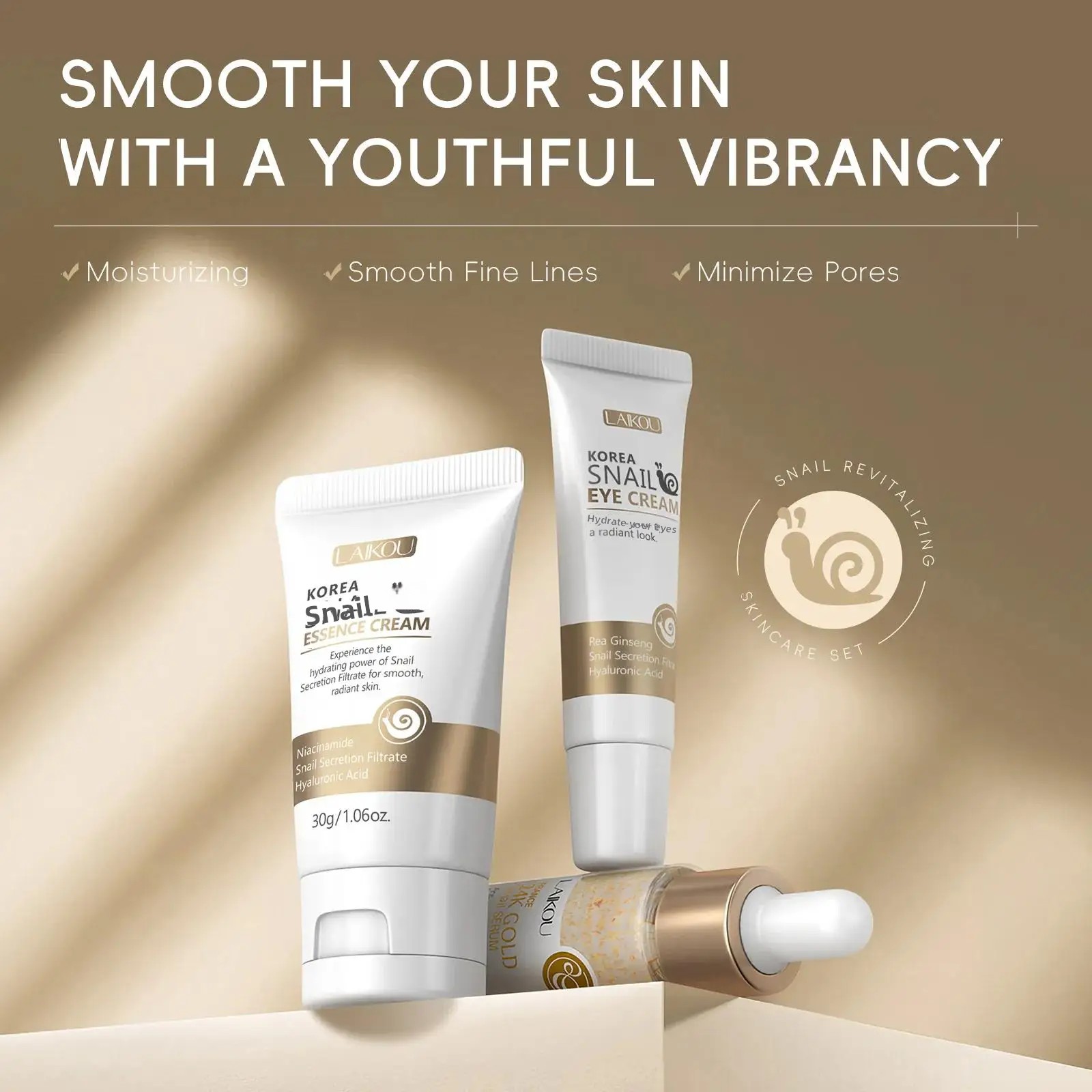 Zestaw serum, kremu pod oczy i – Luxury Gold Skincare recenzja i cena